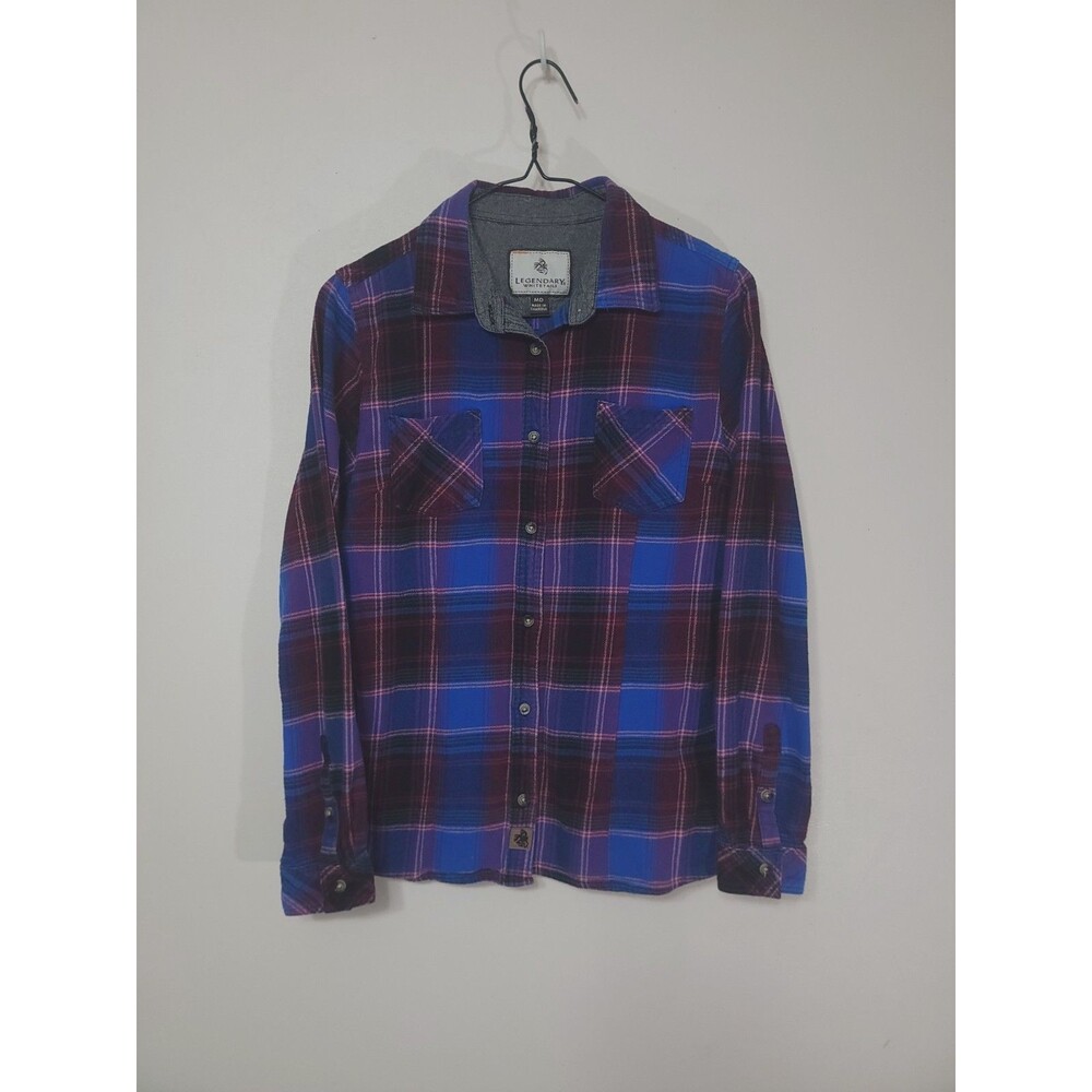 Legendary Whitetails Flannel Shirt Women's Size M Long Sleeve Button Front Plaid